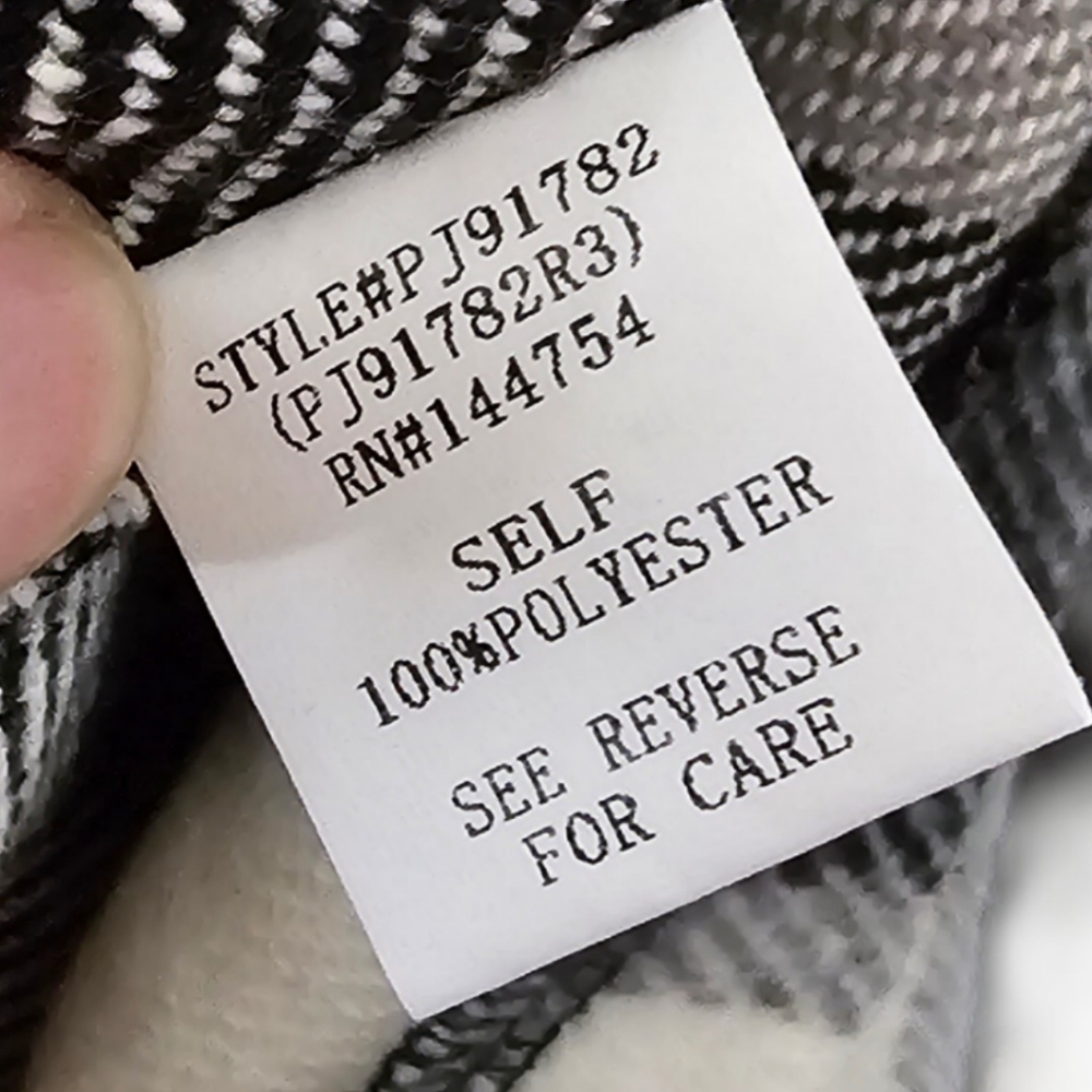 **SOLD** Black and White Plaid Shacket NWT - Picture 9 of 10